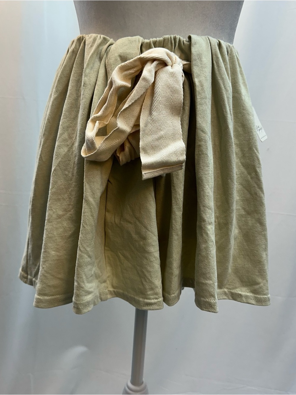 Free People High-Waist Tie-Front Shorts in Khaki XS NWTS